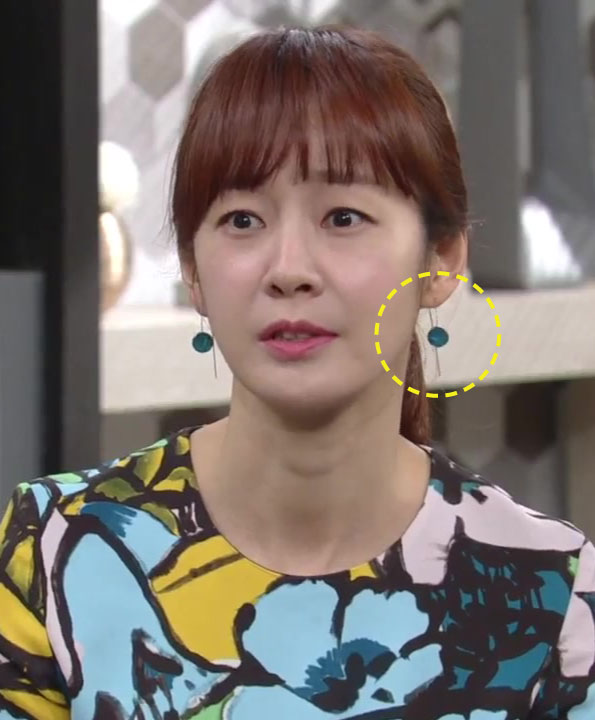 [명세빈착용] Marble circle earrings
