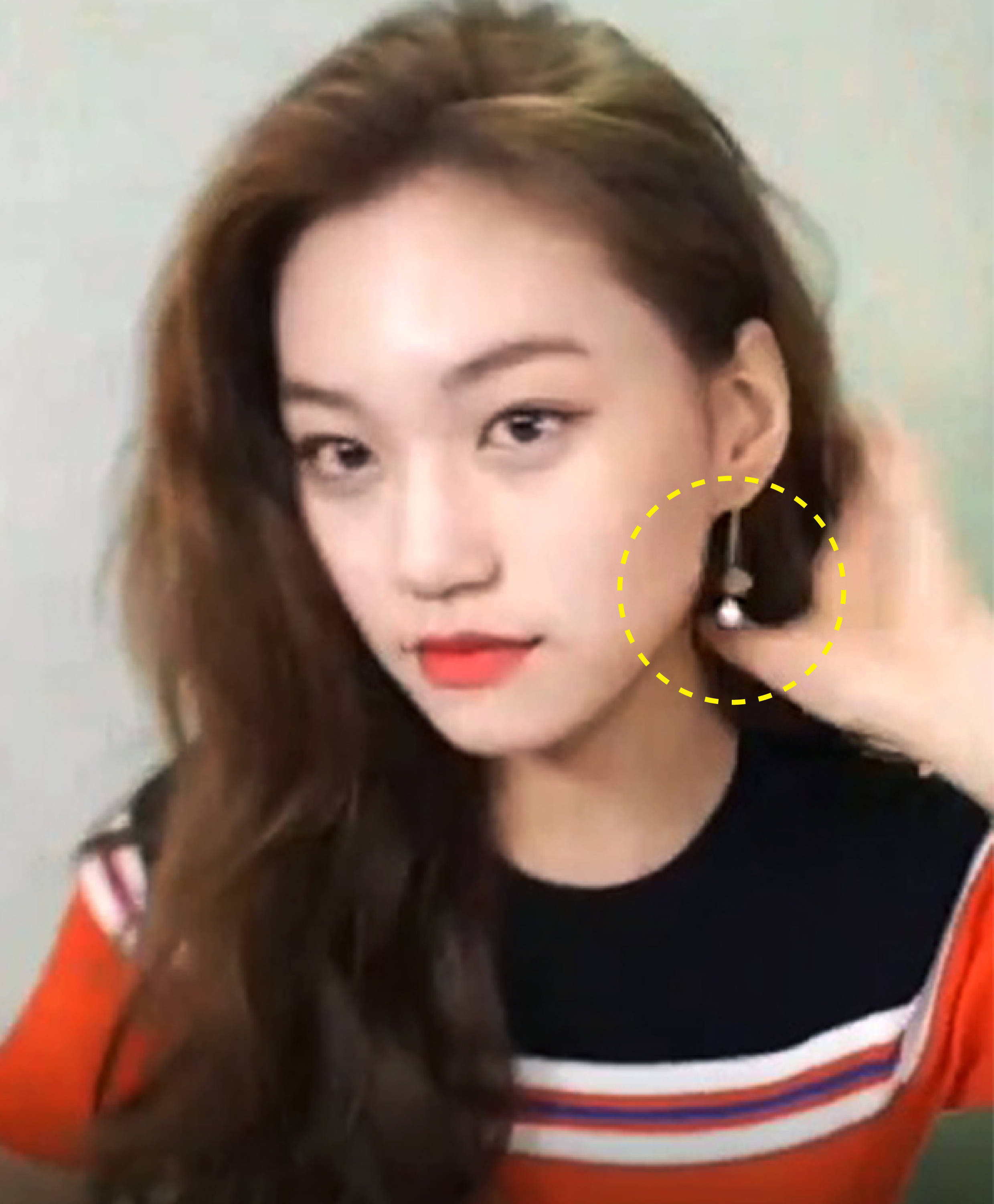 [김도연착용] Unbalanced pearl clutch earrings