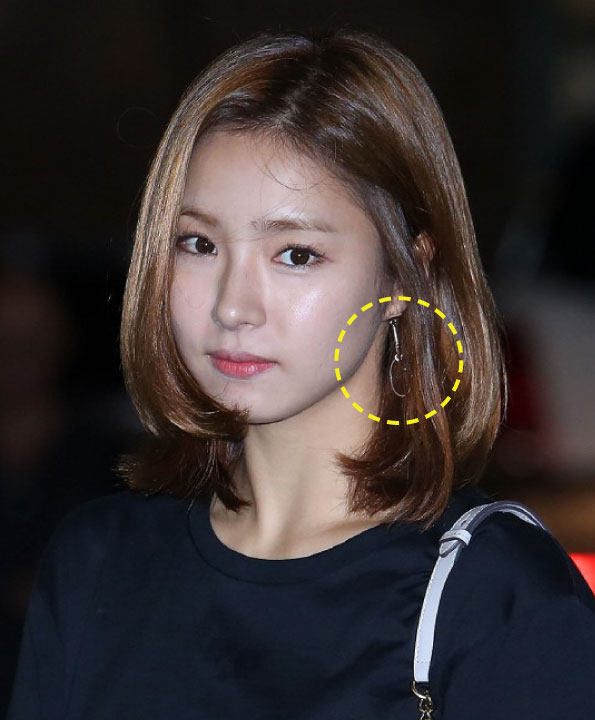 [신세경착용] O-ring bar layered earrings