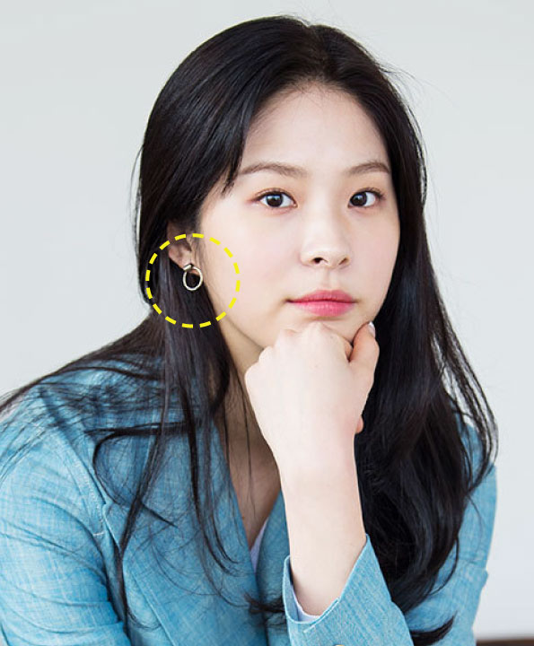 [서은수착용] Pipe o-ring earrings
