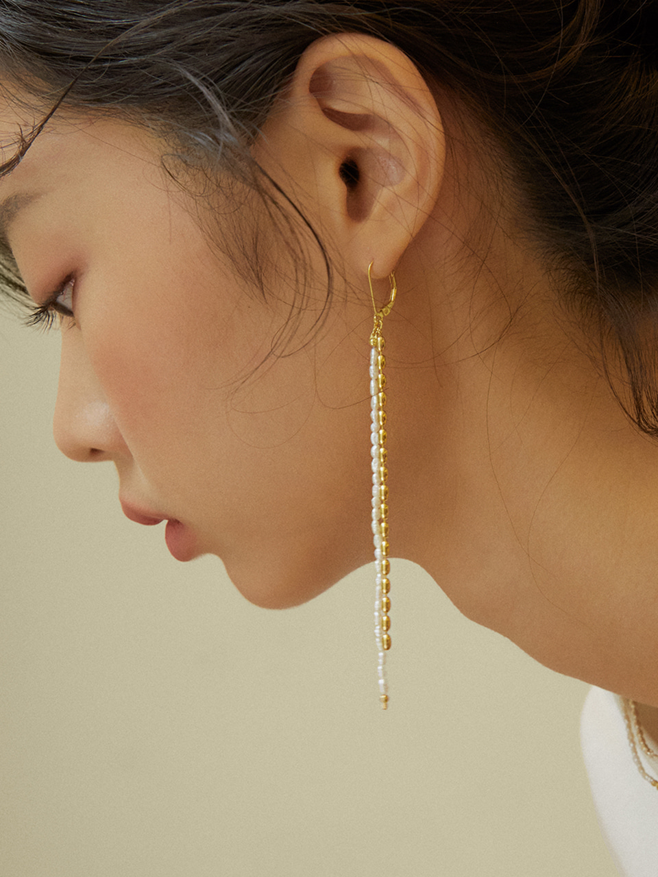 Pearl &amp; oval clip earrings(펄앤오발클립귀걸이)