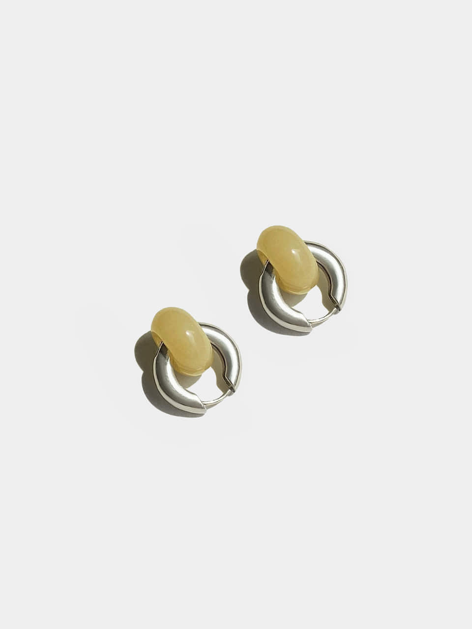 Gemstone hoop earrings_agate(젬스톤후프귀걸이_아게이트)