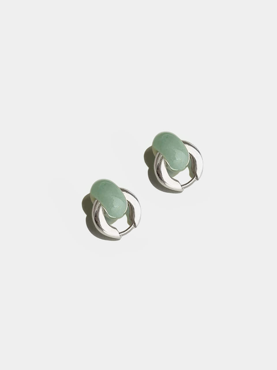 Gemstone hoop earrings_aventurine