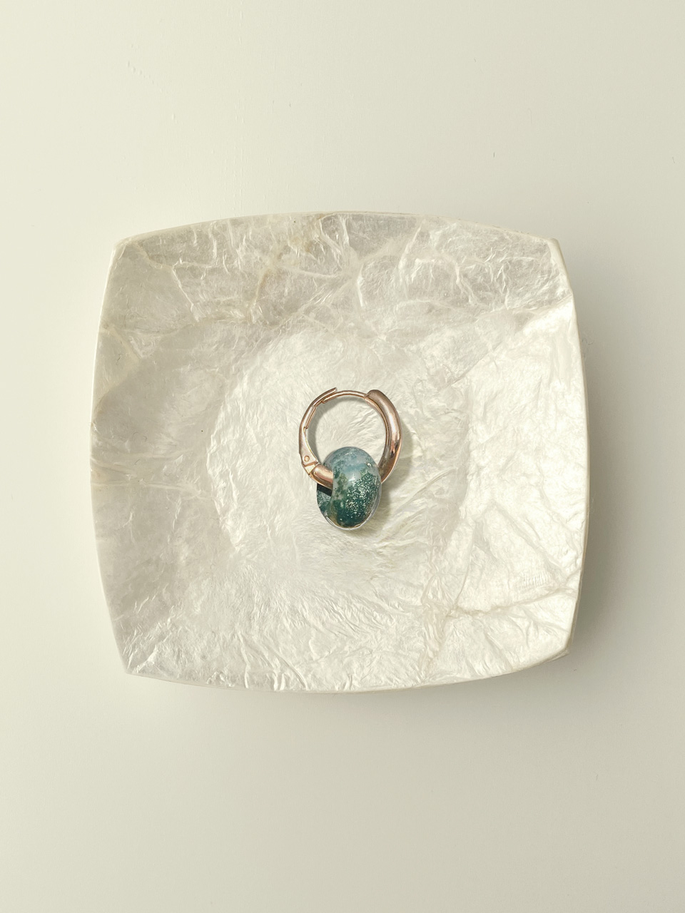 Gemstone hoop earring-2 (젬스톤 후프 이어링2)